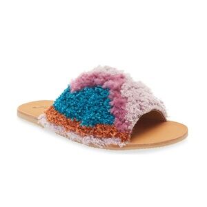 Free People Yuma Woven Mules In Wisteria Combo Sz 39